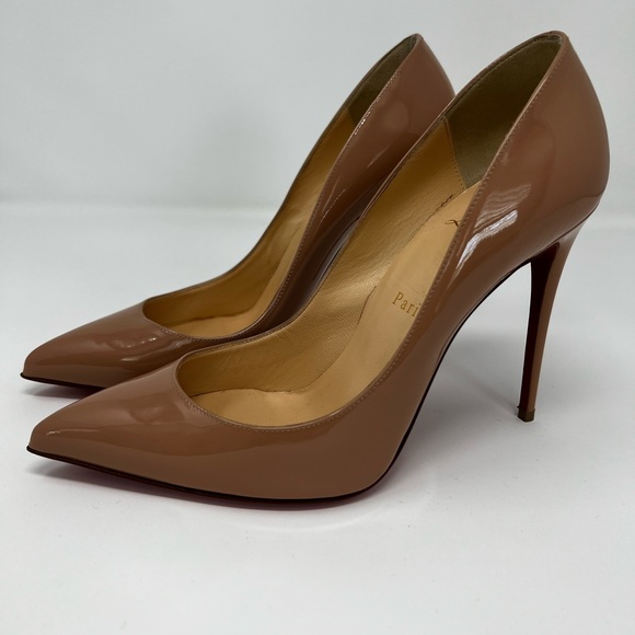Nude patent leather Christian Louboutin pumps- Size 38.5. Only worn once! - Picture 4 of 8